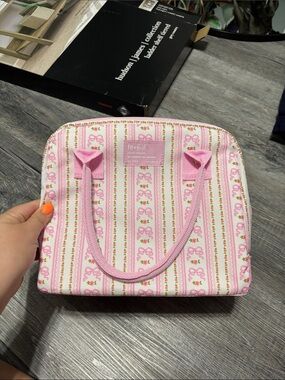 Fit & Fresh Pink Bow-Print Cosmetic Carry Case